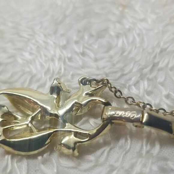 Coro Bracelet Yellow Leaves Berries Gold Tone Rare Broken Vintage - Picture 13 of 14